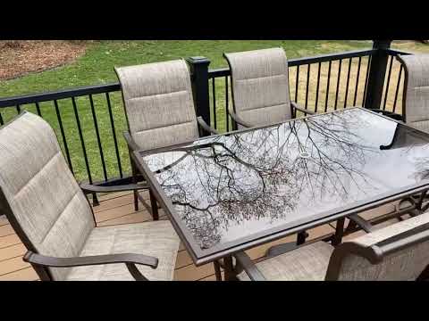 Hampton Bay Riverbrook Espresso Brown 7-Piece Outdoor...