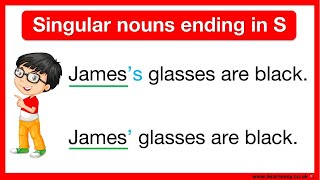 Apostrophe rules 🤔 | Singular nouns ending in S | Apostrophe to show possession with examples