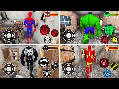 Playing as EVERYONE in Granny: SpiderMan, Hulk, IronMan, Venom