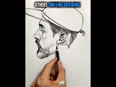 Others one line drawing Vs this one ☠️ #trollface #edit #shortvideo #fyp