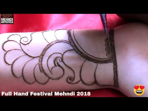 Intricate Henna Mehandi Design For Eid 2018 | 7 मिंट में पूरी हाथ भरवा मेहँदी लगाए | Mehndi Designs