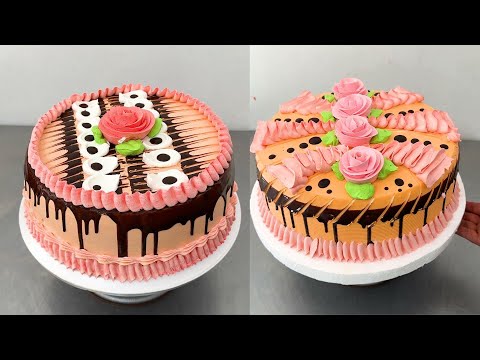 mira esta combinacion con rosas en crema chantilly y ganache de  chocolate
