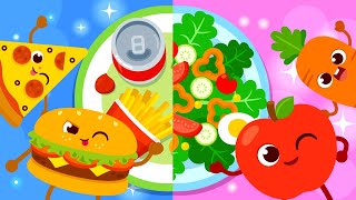 Comida Sana🥗 vs. Comida Chatarra🍟 | Canciones Infantiles | Lotty Friends en Español