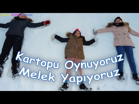 Kartopu Oynuyoruz Melek Yapıyoruz - Babam da Bizimle - Eğlenceli Çocuk Videosu - Funny Kids Videos