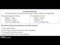 Recognizing Subject and Predicate in Complete Sentences