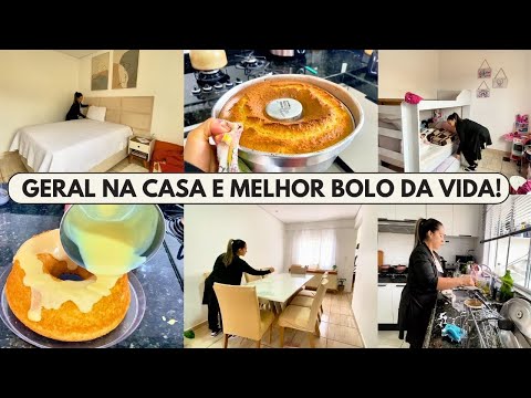 ROTINA DA MANHÃ DE DONA DE CASA l GERALZONA NA CASA l BOLO NUVEM COM CREME DE LEITE CONDENSADO