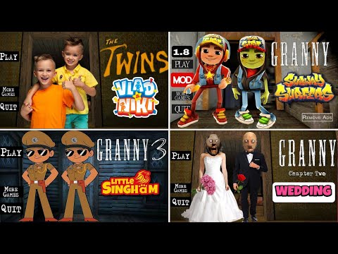 Play As Vlad and Niki in Granny Game 🆚 Granny 1.8 Zombie Subway Surfers 🆚 Granny and Grandpa Wedding