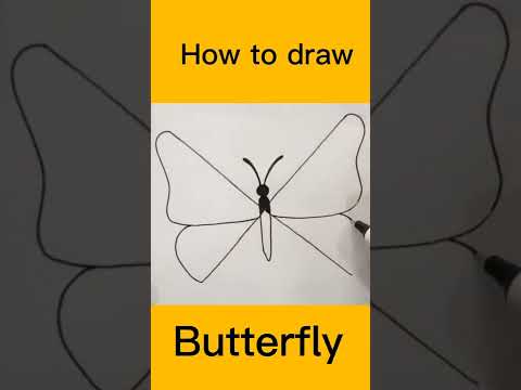 How to draw butterfly #butterfly #drawing #art #craft