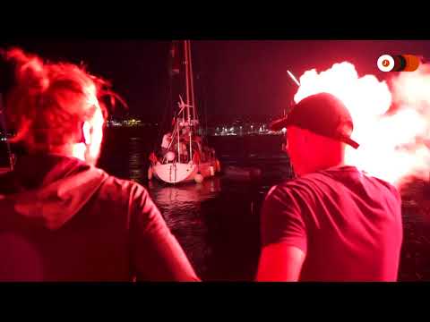 YouTube video thumbnail: Two Global Sumud Flotilla Boats Leave Greece for Gaza