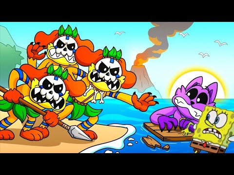 ¡¿UN CATNAP Y UN BOB ESPONJA EN UNA ISLA DE DOGDAYS?! (Animación)