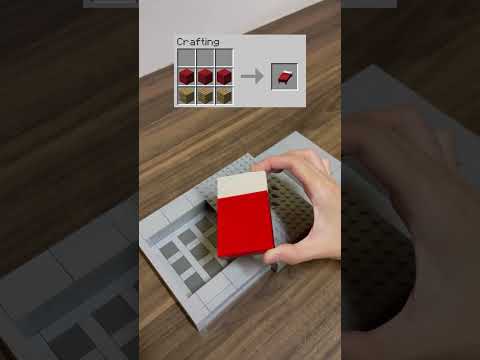 Crafting Minecraft Bed BUT Lego! #shorts