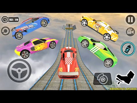 Impossible Car Tracks 3D: All Cars Unlocked (Orange, Pink, Green, Blue & Red) - Android GamePlay