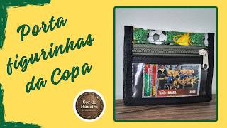 Carteira porta figurinhas da Copa #sewingbags #diycordemadeira