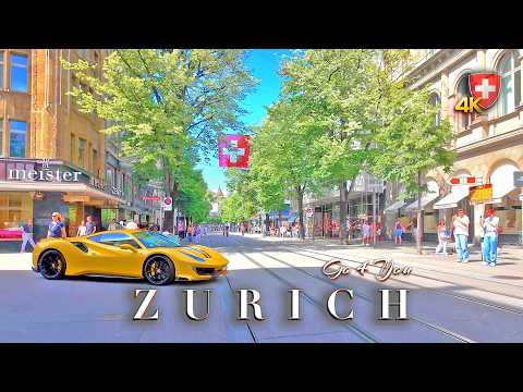 Switzerland Zurich 🇨🇭 Explore the richest street in the World 4K Walking tour in City Center
