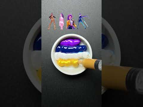KPop Demon Hunters Rumium Colormixing 5 #satisfying #colormixing #kpopdemonhunters #golden