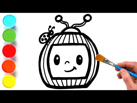 Cocomelon Logo Drawing, Painting and Coloring for Kids, Toddlers | Let's Draw
