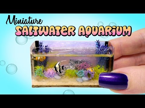 Miniature Saltwater Aquarium Tutorial // DIY Dolls/Dollhouse