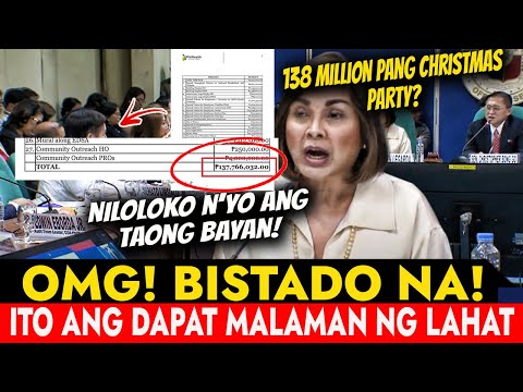 HALA GRABE OMG! SEN BONG GO LOREN LEGARDA GINISA PHILHEALTH 138 MILLION PANG CHRISTMAS PARTY