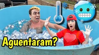 LUCCAS NETO E GIOVANNA ALPARONE ENTRANDO NA BANHEIRA DE GELO!