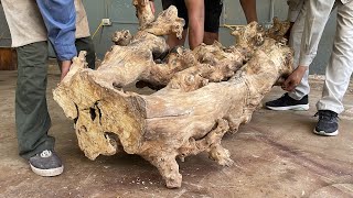 Resurrecting Oddly Shaped Tree Wood Into A Thousand Dollar Tea Table  Extremely Skillful Craftsman