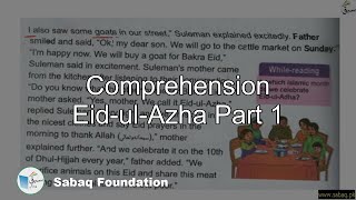 Comprehension Eid-ul-Azha Part 1