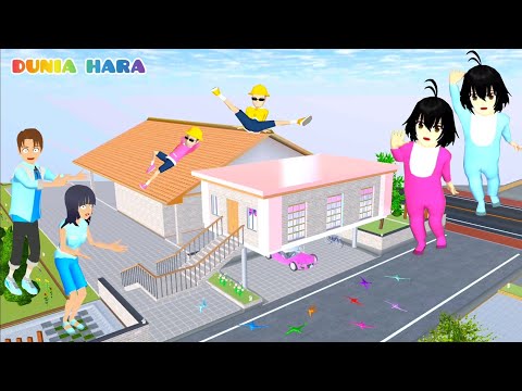 Baby Raksasa Celine Hara dikejar SpiralMan Baling2 | Rumah Baru Celine 😱 | Sakura School Simulator