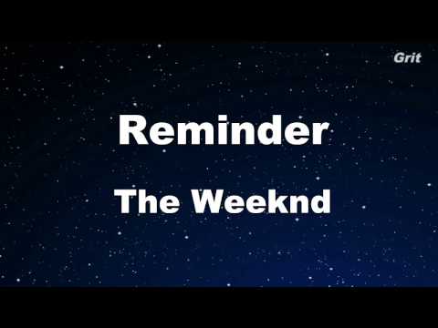 Reminder – The Weeknd Karaoke 【No Guide Melody】 Instrumental