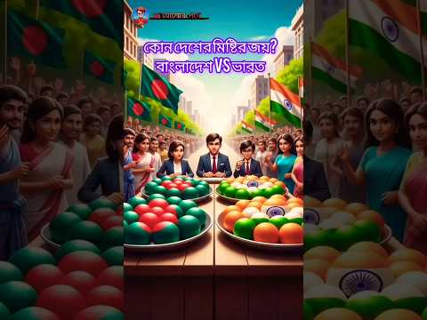 বাংলাদেশ vs ভারত। কোন দেশের মিষ্টির  জয়? 🤔 । Bangladesh vs Bharat । #shorts #ai #animals #cartoon