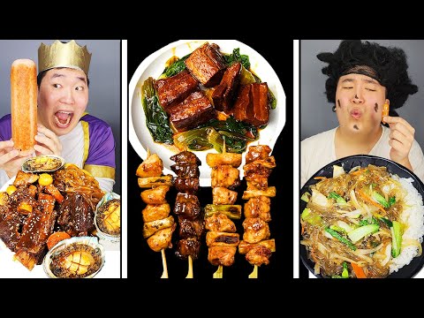 ASMR MUKBANG | GIANT Braised Beef Ribs 🍖 Abalone 🦪 Noodles 🍜 Sausage🌭 KOREAN FOOD