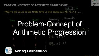 Problem-Concept of Arithmetic Progression