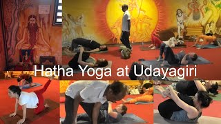 Morning Practice of Hatha Yoga in Udayagiri Mountains of Kerala