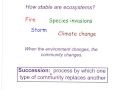 Ecological Succession Concepts