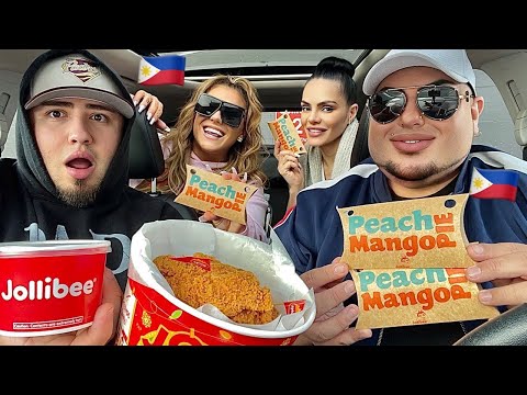 Americans Try JOLLIBEE FOR THE FIRST TIME! Is It Actually Good? #filipinofood