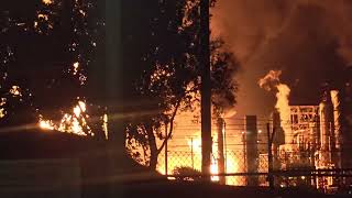 Explosion and Fire Engulf Chevron Oil Plant