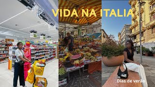 VLOG DE VERÃO|| ep:57 ☀️ | compras de supermercado || feira e ainda dei um passeio.#italy #youtuber 