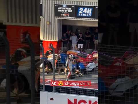 Driver AK change drills 🔥 Race Driver change | Ajith Kumar Racing Dubai 24H series recent video race