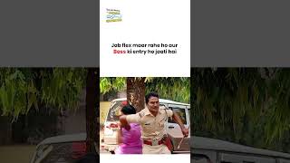 Jab flex maar rahe ho aur Boss ki entry ho jaati hai ! #tmkoc #funny #jethalal #daya #shortsfeed