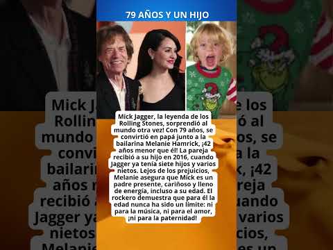 El rockero eterno: Mick Jagger y su sorprendente paternidad a los 79 🎸🔥