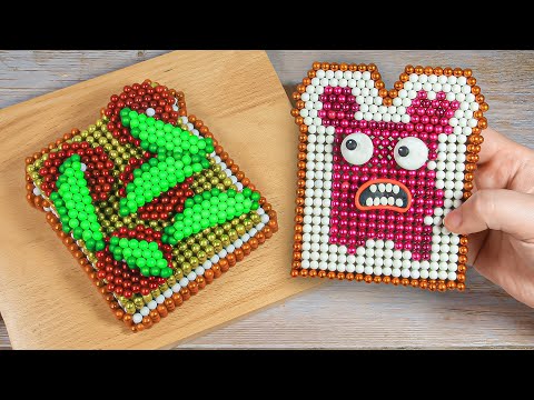 Magnetic Sandwich🥪🥪 | Funny Breakfast Recipes | Stop Motion & Satisfying video