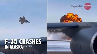 F-35 fighter jet crashes at Alaska Air Force base after pilot ejects