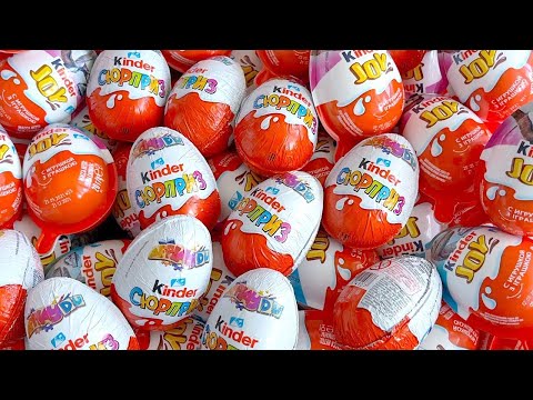 Junya 180000 Yummy Kinder Joy Chocolate, Kinder Surprise Opening ASMR Lollipops Some Lot's of Candie