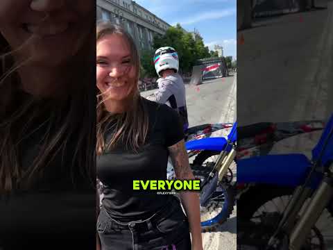 She Challenged the Wrong Biker!(@stuntgirl.dasha)