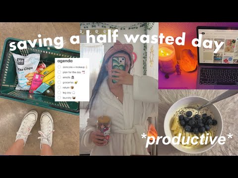 SAVING A HALF WASTED DAY 🌱 complete my to-do list with me, self care & lots of productivity