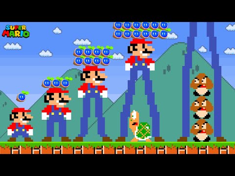 Super Mario Bros., But 999 Seed Power-Ups Turn Mario into the TALLEST EVER!