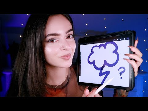 ASMR Let's Play Pictionary ✨ Can You Get to Level 3? ✨ Keep Your Eyes Open & Guess What I'm Drawing