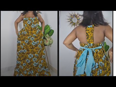 How to cut and sew a gathered dress with straps