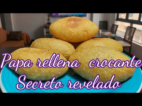 Papa rellena crocante, secreto revelado - sin harina ni huevo batido.