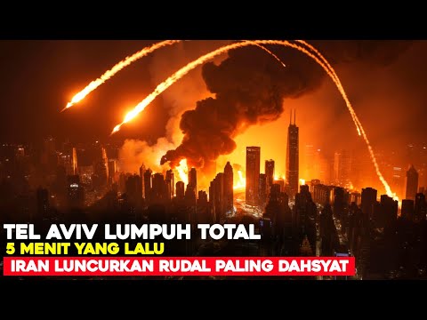TERBARU 5 MENIT YANG LALU IRAN LUNCURKAN SERANGAN RUDAL PALING DAHSYAT KE ISRAEL TEL AVIV