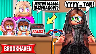 SPRAWDZAM MAMĘ BLIŹNIAKÓW WYKRYWACZEM KŁAMSTW na BROOKHAVEN w ROBLOX! *szok*