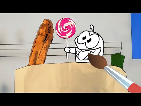 Мультик - Раскраска - Учим цвета . Ам Ням и Рыжий Кот- погоня продолжается